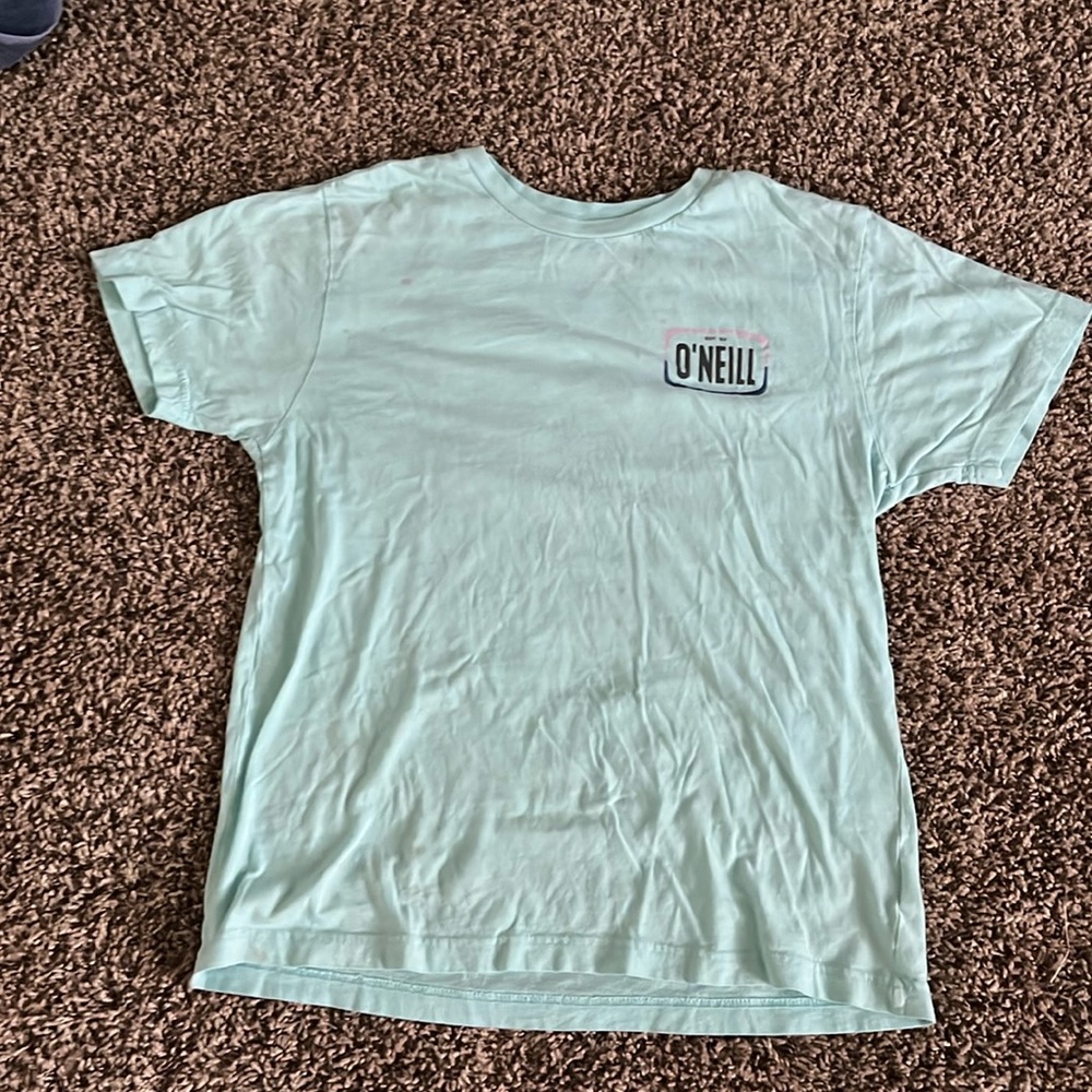 O’Neill | Cyan Tee With Colorful Design On Back